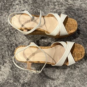 BRAND NEW schutz white espadrilles